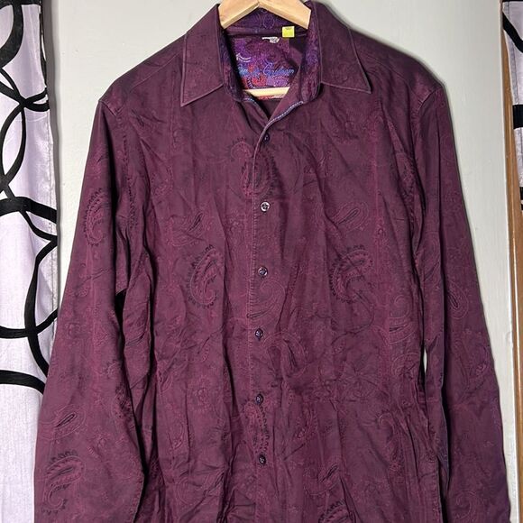 Robert Graham Men's Classic Fit Woven Shirt Medium - Picture 6 of 11